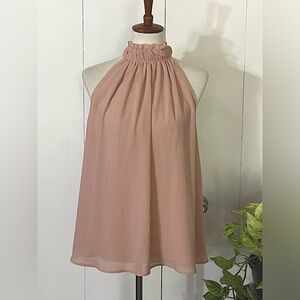 H&M Sleeveless Lined Top Coral Peach Size M